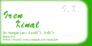 iren kinal business card